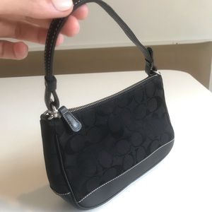 Classic Coach monogrammed black purse